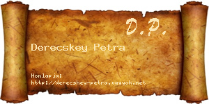Derecskey Petra névjegykártya