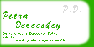 petra derecskey business card